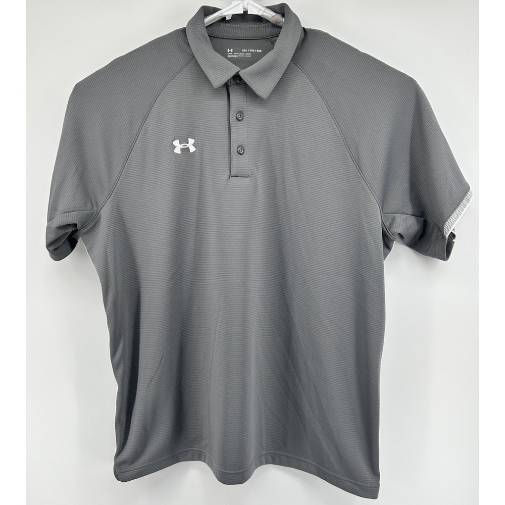 Under Armour Loose Short Sleeve Polo Shirt Gray‎ Men's Size 2XL